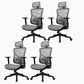 Velvet Task Chair Modern Home High-back Office Chair Ribbed Swivel