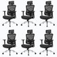 Velvet Task Chair Modern Home High-back Office Chair Ribbed Swivel