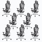 Velvet Task Chair Modern Home High-back Office Chair Ribbed Swivel