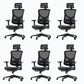 Velvet Task Chair Modern Home High-back Office Chair Ribbed Swivel