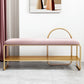 12.6 Inch Wide Glam Bench Foam Cushioned Bench with Shoe Storage Pink Clearhalo 'Benches' 'Chairs & Seating' 'furn' 'furn_benches' 'Furniture' 'Living Room Furniture' 5741426