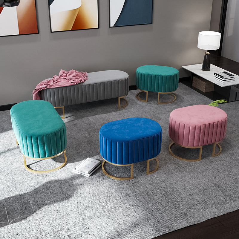 Glam Entryway Bench 15.75 Inch Wide Foam Cushioned Bench for Bedroom Clearhalo 'Benches' 'Chairs & Seating' 'furn' 'furn_benches' 'Furniture' 'Living Room Furniture' 5741441