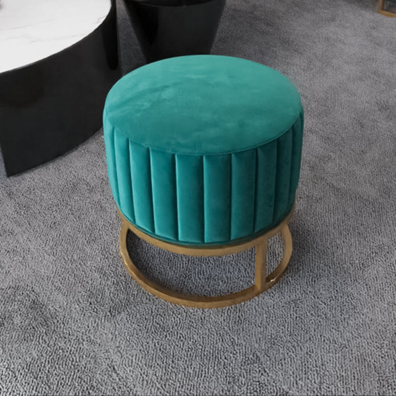 Glam Entryway Bench 15.75 Inch Wide Foam Cushioned Bench for Bedroom 16"L x 16"W x 17"H Green Clearhalo 'Benches' 'Chairs & Seating' 'furn' 'furn_benches' 'Furniture' 'Living Room Furniture' 5741442