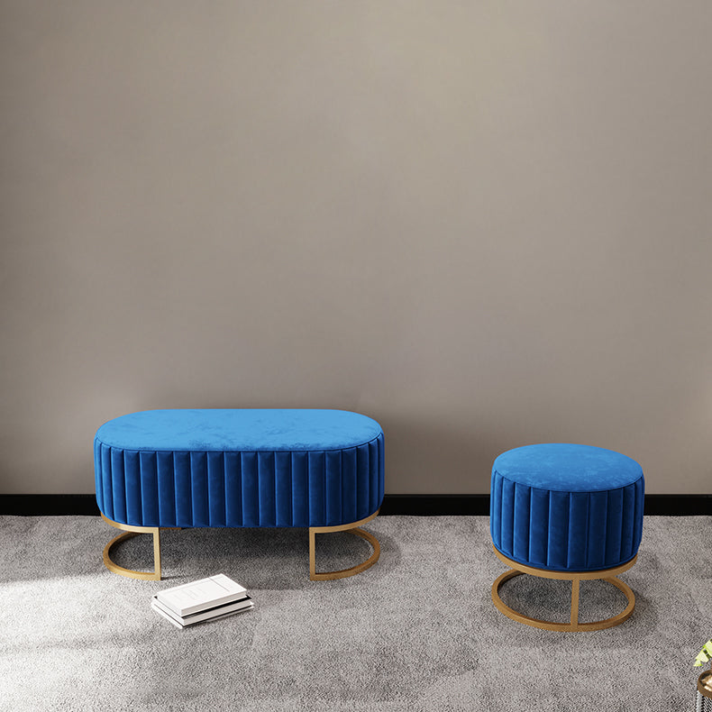 Glam Entryway Bench 15.75 Inch Wide Foam Cushioned Bench for Bedroom Clearhalo 'Benches' 'Chairs & Seating' 'furn' 'furn_benches' 'Furniture' 'Living Room Furniture' 5741451