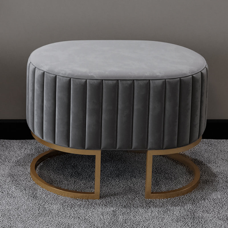 Glam Entryway Bench 15.75 Inch Wide Foam Cushioned Bench for Bedroom 24"L x 16"W x 17"H Grey Clearhalo 'Benches' 'Chairs & Seating' 'furn' 'furn_benches' 'Furniture' 'Living Room Furniture' 5741454