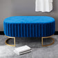 Glam Entryway Bench 15.75 Inch Wide Foam Cushioned Bench for Bedroom 35.4"L x 15.7"W x 16.9"H Blue Clearhalo 'Benches' 'Chairs & Seating' 'furn' 'furn_benches' 'Furniture' 'Living Room Furniture' 5741457