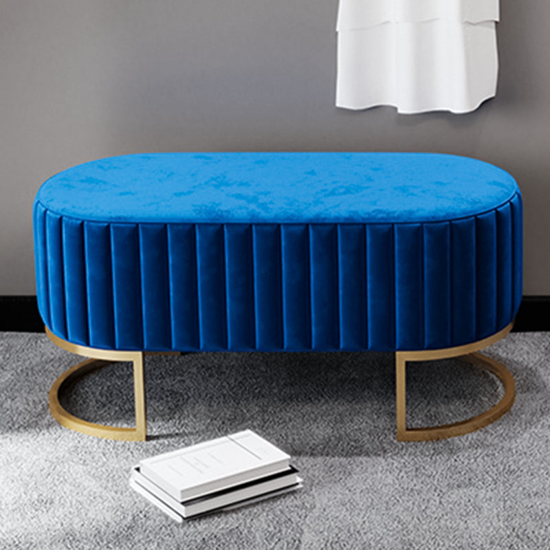 Glam Entryway Bench 15.75 Inch Wide Foam Cushioned Bench for Bedroom 35.4"L x 15.7"W x 16.9"H Blue Clearhalo 'Benches' 'Chairs & Seating' 'furn' 'furn_benches' 'Furniture' 'Living Room Furniture' 5741457
