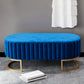Glam Entryway Bench 15.75 Inch Wide Foam Cushioned Bench for Bedroom 47.2"L x 15.7"W x 16.9"H Blue Clearhalo 'Benches' 'Chairs & Seating' 'furn' 'furn_benches' 'Furniture' 'Living Room Furniture' 5741460