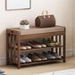 10.6"W Contemporary Entryway Bench Wood Cushioned Seating Bench Clearhalo 'Benches' 'Chairs & Seating' 'furn' 'furn_benches' 'Furniture' 'Living Room Furniture' 5741503