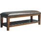 Traditional Brown Entryway Bench Upholstered Seating Bench with Legs Clearhalo 'Benches' 'Chairs & Seating' 'furn' 'furn_benches' 'Furniture' 'Living Room Furniture' 5741521