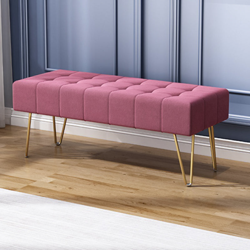 Glam Seating Bench 15.75 Inch Wide Cushioned Bench for Bedroom 39.5"L x 16"W x 16"H Purple Pink Clearhalo 'Benches' 'Chairs & Seating' 'furn' 'furn_benches' 'Furniture' 'Living Room Furniture' 5741534