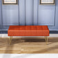 Glam Seating Bench 15.75 Inch Wide Cushioned Bench for Bedroom 39.5"L x 16"W x 16"H Orange Clearhalo 'Benches' 'Chairs & Seating' 'furn' 'furn_benches' 'Furniture' 'Living Room Furniture' 5741536