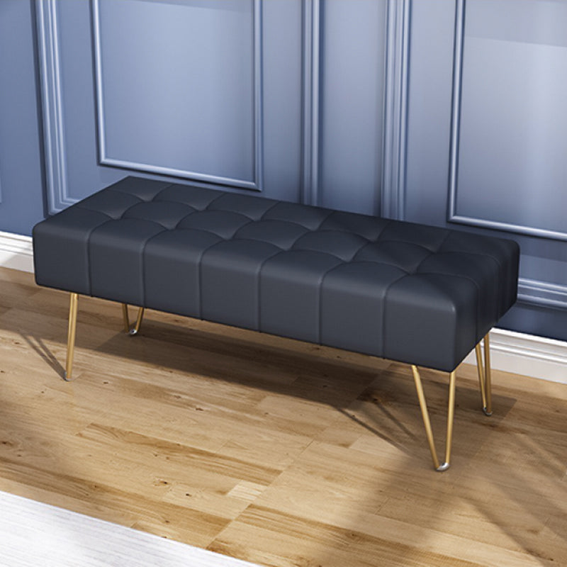 Glam Seating Bench 15.75 Inch Wide Cushioned Bench for Bedroom Dark Gray Clearhalo 'Benches' 'Chairs & Seating' 'furn' 'furn_benches' 'Furniture' 'Living Room Furniture' 5741537