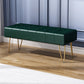 Glam Seating Bench 15.75 Inch Wide Cushioned Bench for Bedroom 39.5"L x 16"W x 16"H Blackish Green Clearhalo 'Benches' 'Chairs & Seating' 'furn' 'furn_benches' 'Furniture' 'Living Room Furniture' 5741539