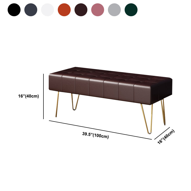 Glam Seating Bench 15.75 Inch Wide Cushioned Bench for Bedroom Clearhalo 'Benches' 'Chairs & Seating' 'furn' 'furn_benches' 'Furniture' 'Living Room Furniture' 5741544
