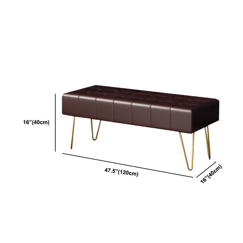 Glam Seating Bench 15.75 Inch Wide Cushioned Bench for Bedroom Clearhalo 'Benches' 'Chairs & Seating' 'furn' 'furn_benches' 'Furniture' 'Living Room Furniture' 5741547
