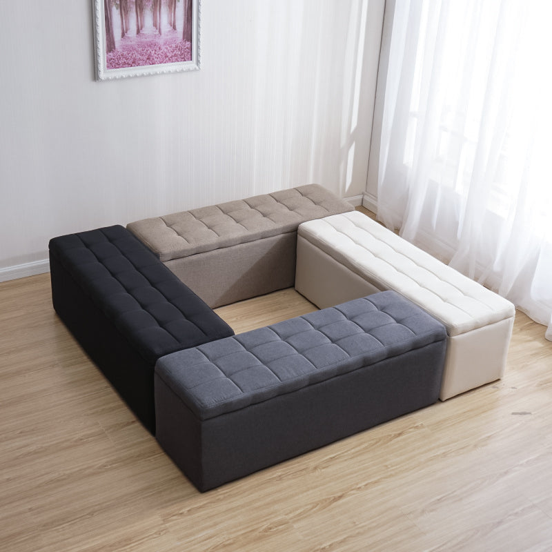 Banc d'entrée rembourré moderne 15,7 "banc ottoman rembourré W