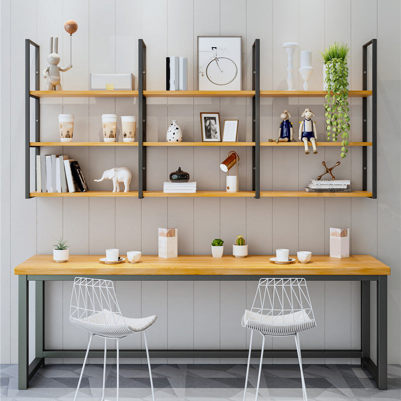 Modern Natural Floating Book Shelf Coffee Shop 43.3" H Bookshelf Clearhalo 'Bookcases' 'furn' 'furn_bookcases' 'Furniture' 'Office Furniture' 5741626