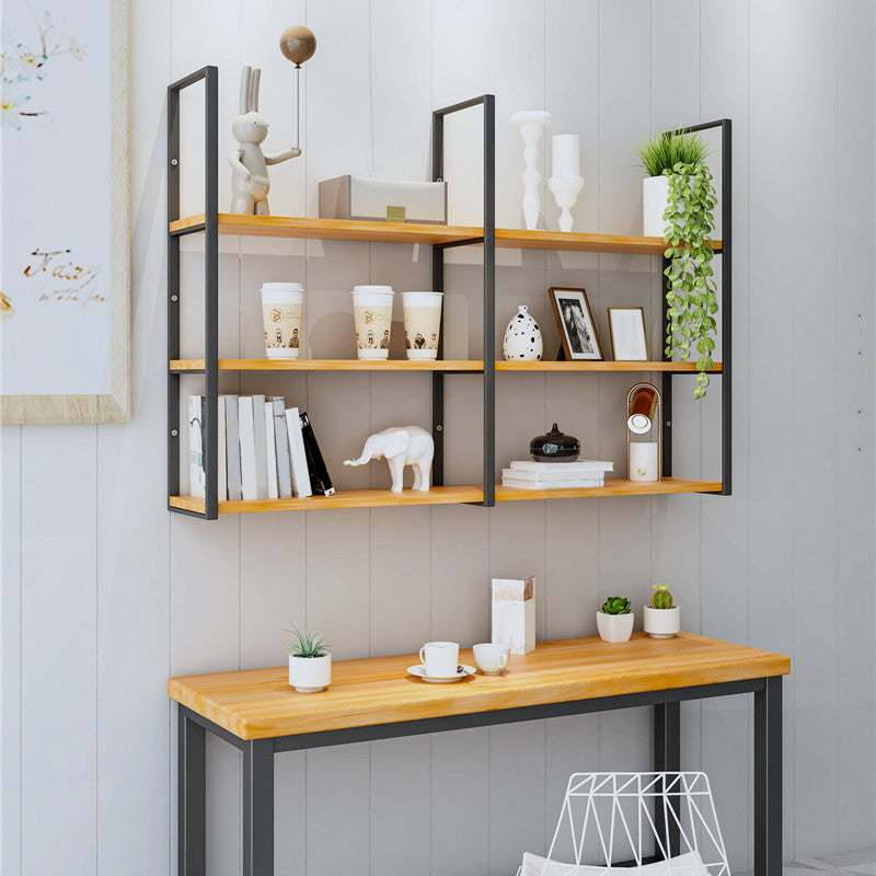 Modern Natural Floating Book Shelf Coffee Shop 43.3" H Bookshelf Clearhalo 'Bookcases' 'furn' 'furn_bookcases' 'Furniture' 'Office Furniture' 5741627