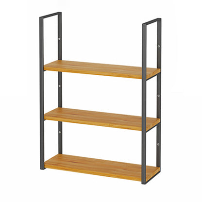 Modern Natural Floating Book Shelf Coffee Shop 43.3" H Bookshelf 47.2"L x 11.8"W x 43.3"H Clearhalo 'Bookcases' 'furn' 'furn_bookcases' 'Furniture' 'Office Furniture' 5741629