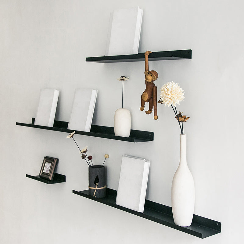 Contemporary Floating Bookshelf Iron 4.7" W Living Room Book Shelf Clearhalo 'Bookcases' 'furn' 'furn_bookcases' 'Furniture' 'Office Furniture' 5741640