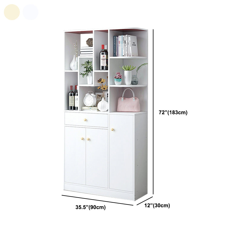 Modern Standard Shelf 11.81-inch Wide Floor Open Bookcase for Living Room