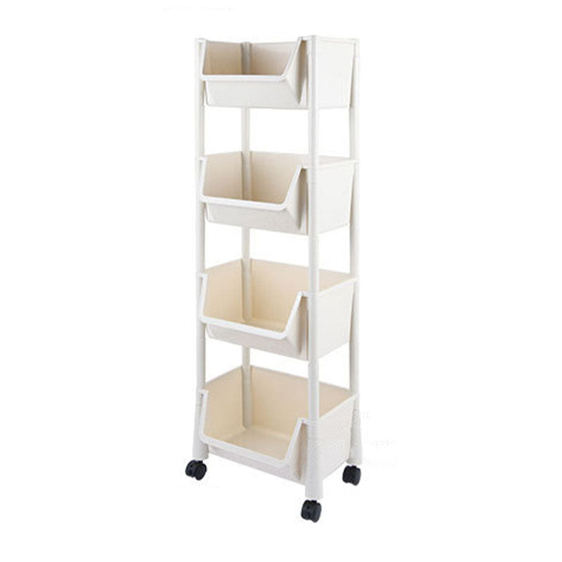 Modern Plastic Bookshelf Etagere Vertical  Open Shelf Bookcase