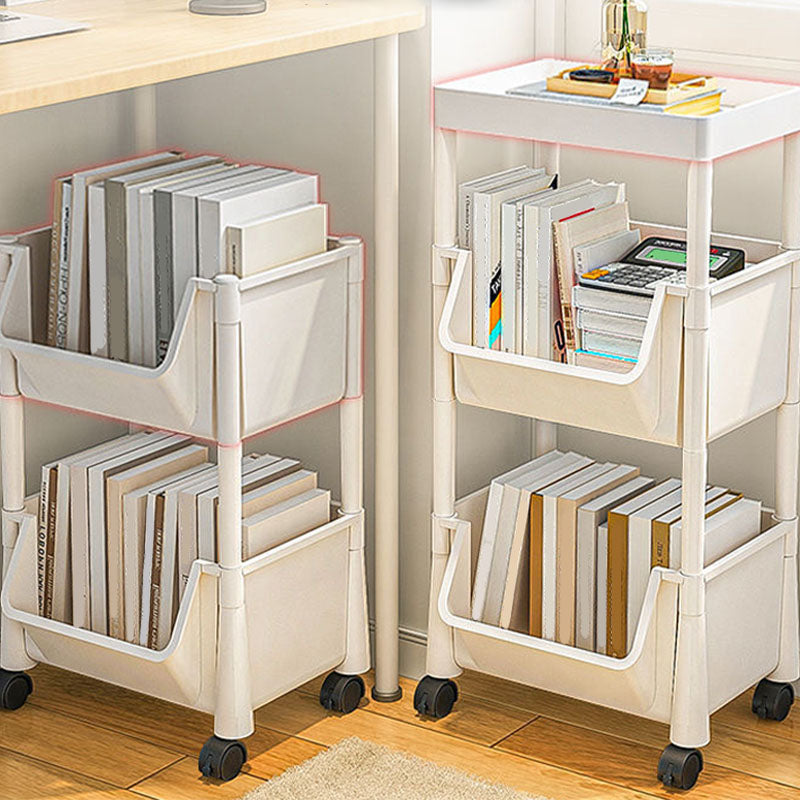 Modern Plastic Bookshelf Etagere Vertical  Open Shelf Bookcase