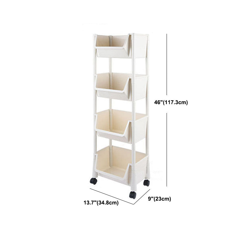 Modern Plastic Bookshelf Etagere Vertical  Open Shelf Bookcase