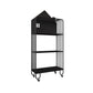 Modern Metal Bookshelf Standard Open Shelf Bookcase in Burnish