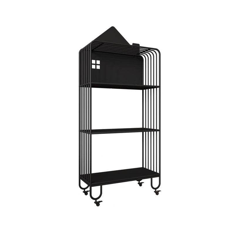 Modern Metal Bookshelf Standard Open Shelf Bookcase in Burnish