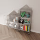 Modern Metal Bookshelf Standard Open Shelf Bookcase in Burnish