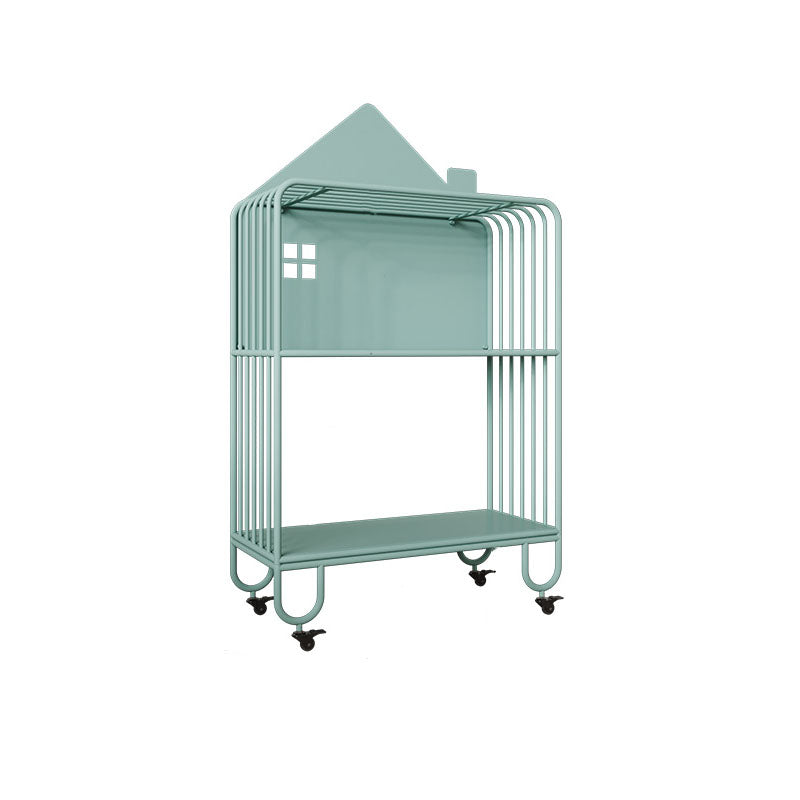 Modern Metal Bookshelf Standard Open Shelf Bookcase in Burnish