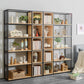 Modern Metal and Wooden Book Shelf Open Study Room Bookcase with Shelves Clearhalo 'Bookcases' 'furn' 'furn_bookcases' 'Furniture' 'Office Furniture' 5741784