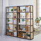 Modern Metal and Wooden Book Shelf Open Study Room Bookcase with Shelves Clearhalo 'Bookcases' 'furn' 'furn_bookcases' 'Furniture' 'Office Furniture' 5741786