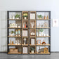 Modern Metal and Wooden Book Shelf Open Study Room Bookcase with Shelves Clearhalo 'Bookcases' 'furn' 'furn_bookcases' 'Furniture' 'Office Furniture' 5741788