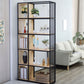 Modern Metal and Wooden Book Shelf Open Study Room Bookcase with Shelves Clearhalo 'Bookcases' 'furn' 'furn_bookcases' 'Furniture' 'Office Furniture' 5741798