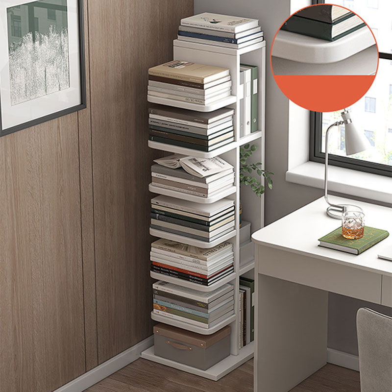 Étagère de livre géométrique contemporain avec étagères rectangulaires bibliothèque en bois