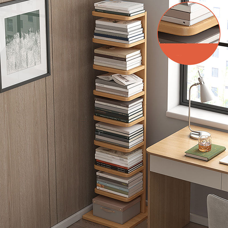 Étagère de livre géométrique contemporain avec étagères rectangulaires bibliothèque en bois