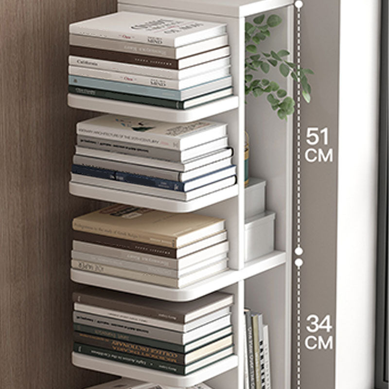 Étagère de livre géométrique contemporain avec étagères rectangulaires bibliothèque en bois