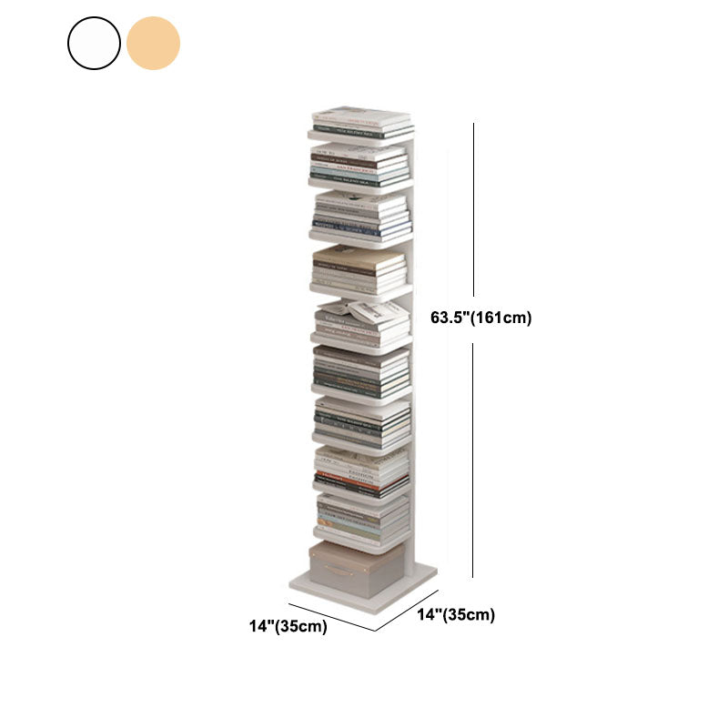 Étagère de livre géométrique contemporain avec étagères rectangulaires bibliothèque en bois