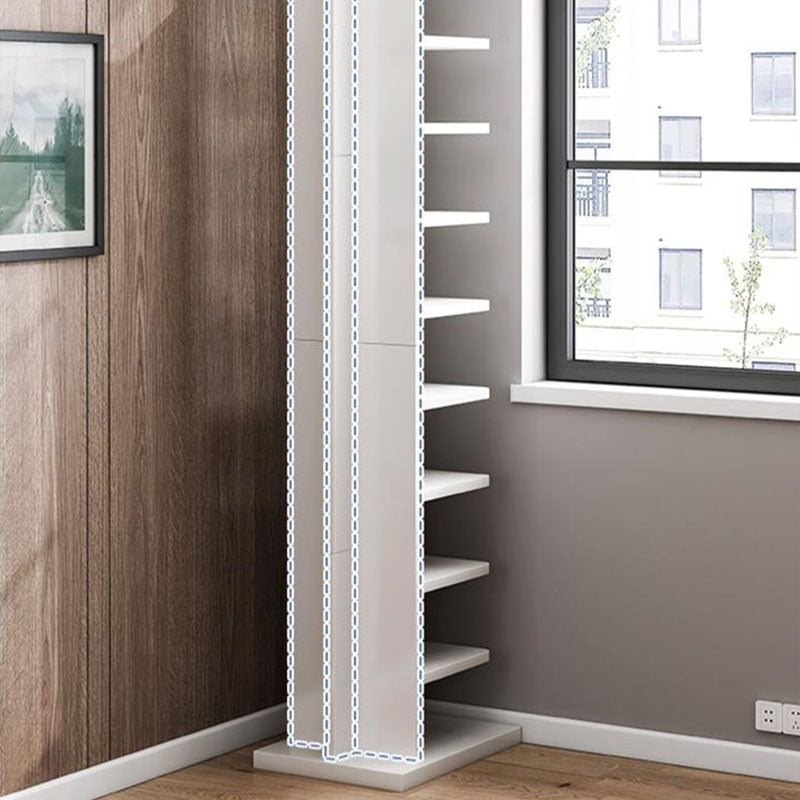 Scaffale di libri di legno di libreria geometrica contemporanea 11,8 "di larghezza