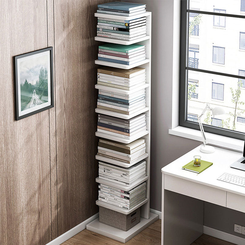 Scaffale di libri di legno di libreria geometrica contemporanea 11,8 "di larghezza