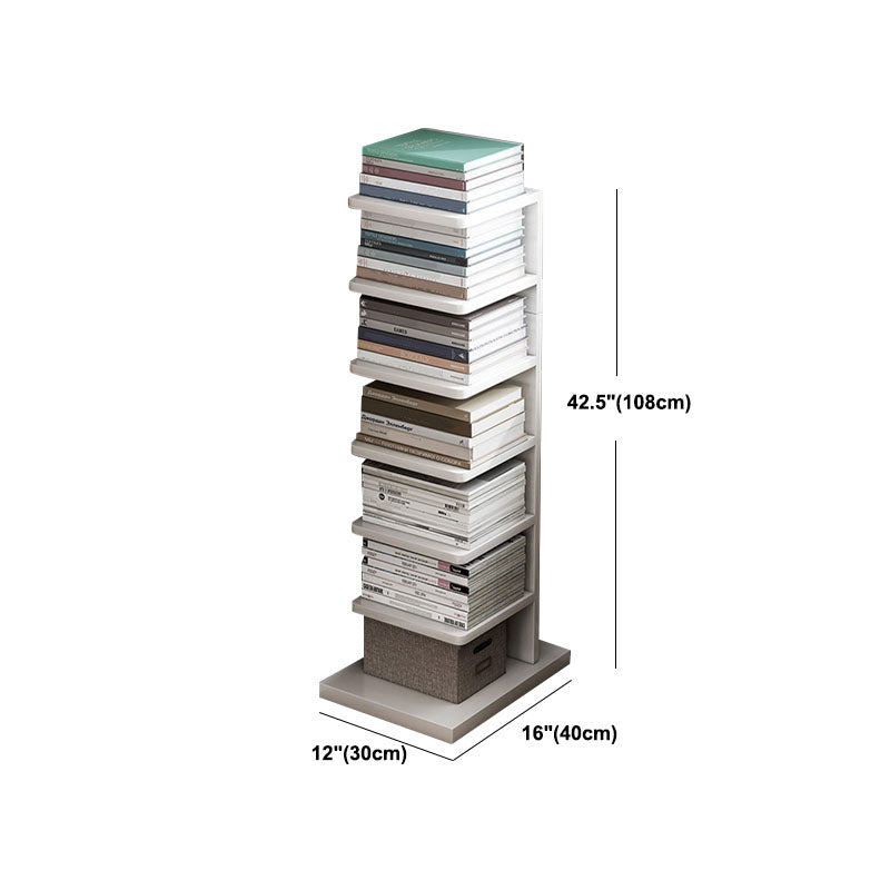 Scaffale di libri di legno di libreria geometrica contemporanea 11,8 "di larghezza