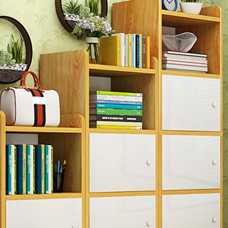 9.4 "W moderne houten boekenplank gesloten achterste plank boekenkast met deuren