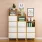 9.4 "W moderne houten boekenplank gesloten achterste plank boekenkast met deuren