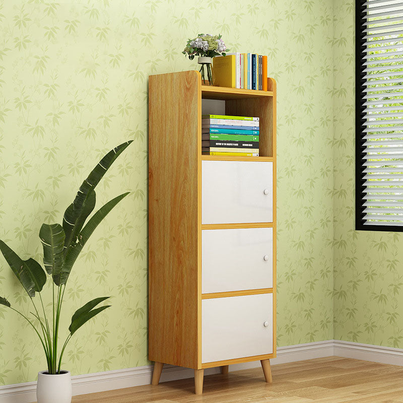 9.4 "W moderne houten boekenplank gesloten achterste plank boekenkast met deuren