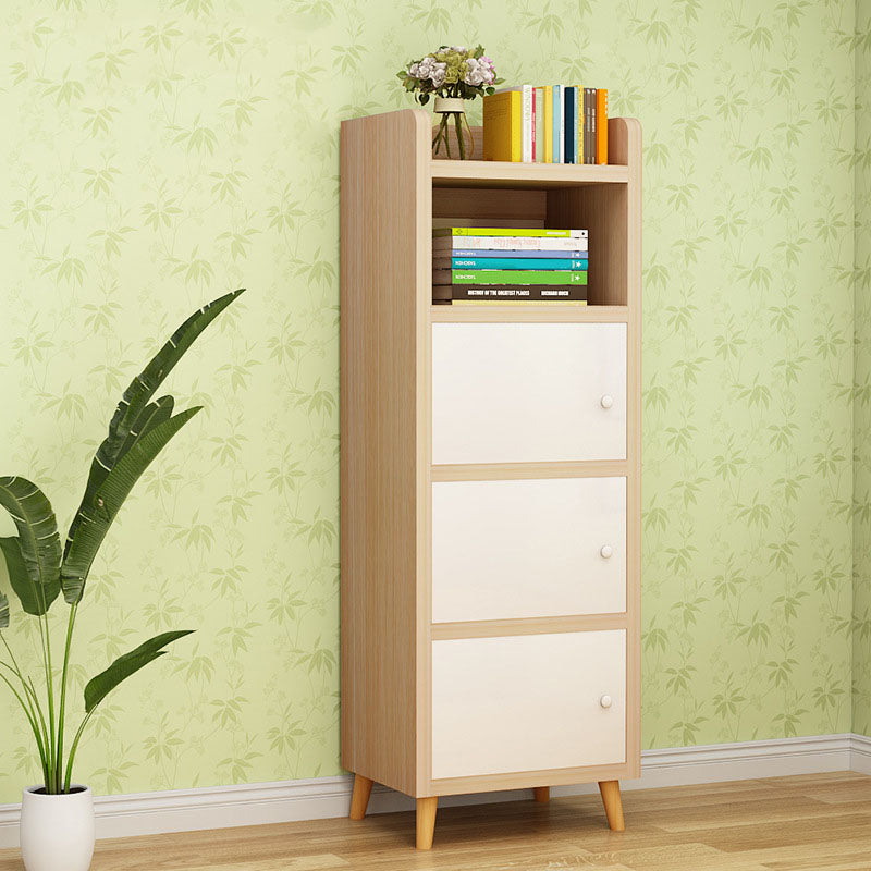 9.4 "W moderne houten boekenplank gesloten achterste plank boekenkast met deuren