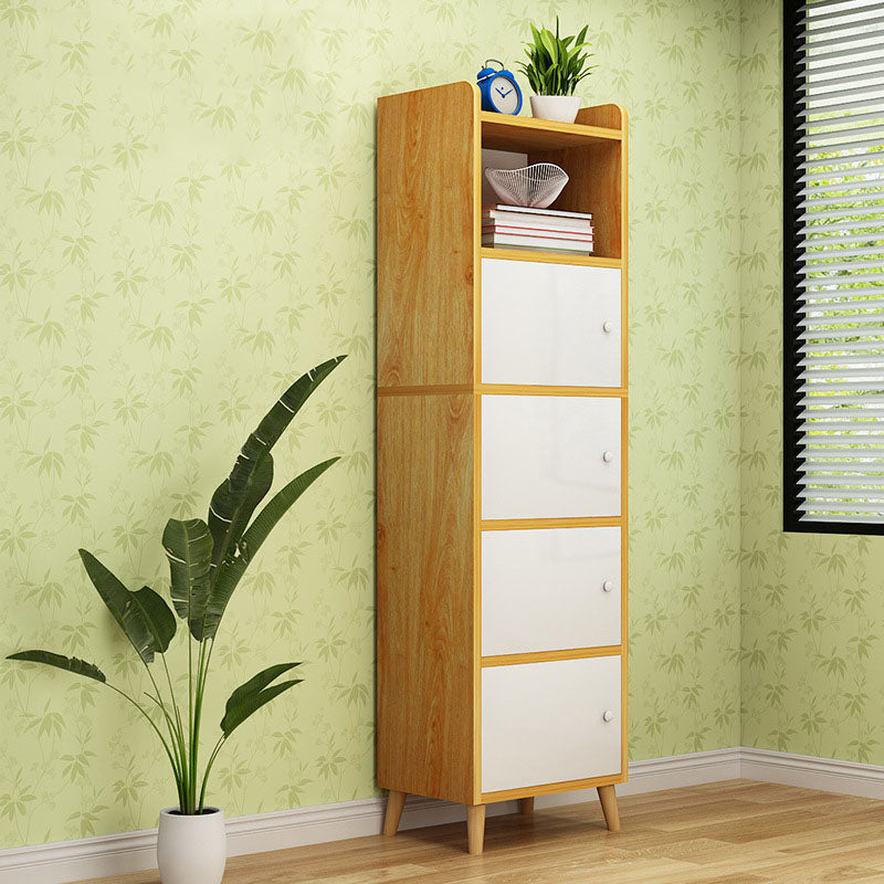 9.4 "W moderne houten boekenplank gesloten achterste plank boekenkast met deuren
