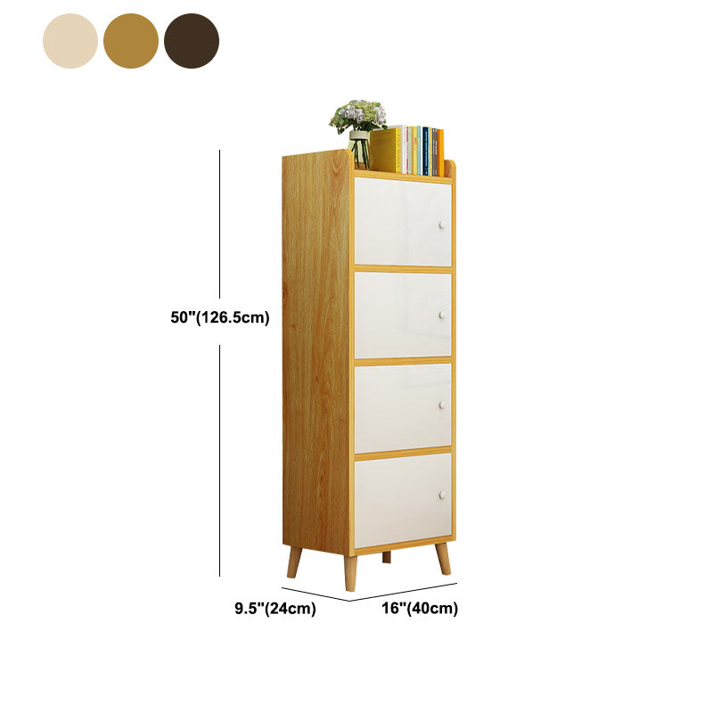 9.4 "W moderne houten boekenplank gesloten achterste plank boekenkast met deuren